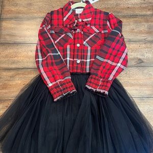 Oohh la la couture plaid and tulle dress